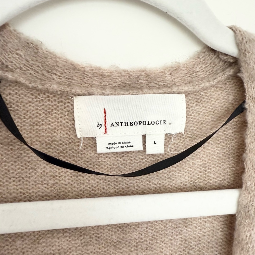 Anthropologie Tan Cardigan Sweater with Relaxed Fit - Picture 3 of 4